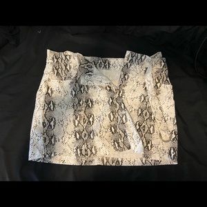 Snakeskin Mini Skirt from Shein